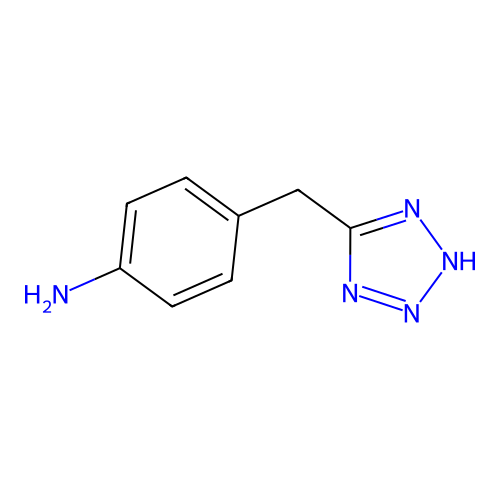 4-(1H-1,2,3,4-tetrazol-5-ylmethyl)aniline structure