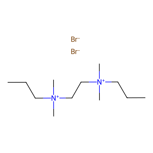N,N'-dipropyl-N,N,N',N'-tetramethylethylenediammonium dibromide structure