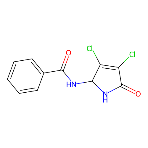 N-(3,4-dichloro-5-oxo-2,5-dihydro-1H-pyrrol-2-yl)benzamide structure