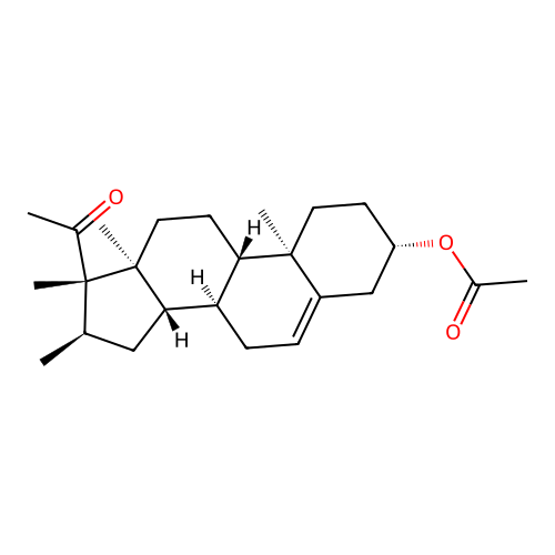 (3S,8R,9S,10R,13S,14S,16R,17S)-17-acetyl-10,13,16,17-tetramethyl-2,3,4,7,8,9,10,11,12,13,14,15,16,17-tetradecahydro-1H-cyclopenta[a]phenanthren-3-yl acetate structure