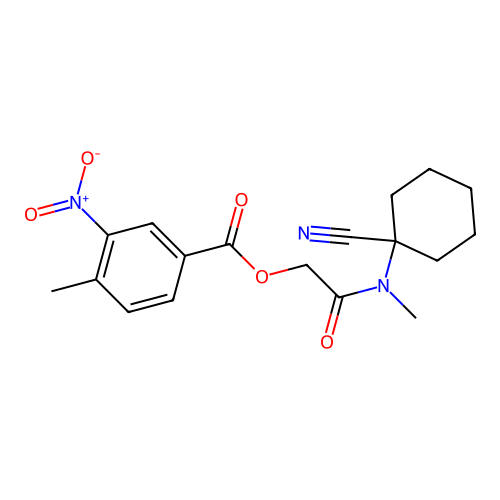 [(1-Cyanocyclohexyl)(methyl)carbamoyl]methyl 4-methyl-3-nitrobenzoate structure
