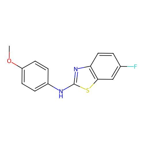 6-fluoro-N-(4-methoxyphenyl)-1,3-benzothiazol-2-amine structure