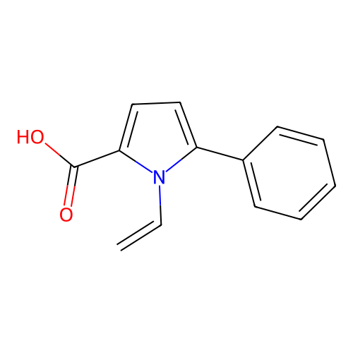5-苯基-1-乙烯基吡咯-2-甲酸 structure