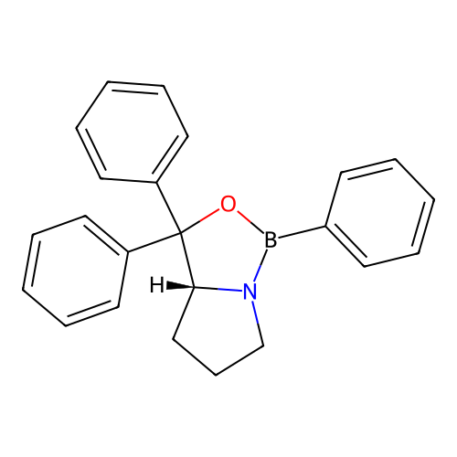 (R)-Tetrahydro-1,3,3-triphenyl-1H,3H-pyrrolo[1,2-c][1,3,2]oxaborole structure