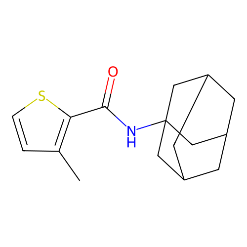 N-(1-adamantyl)-3-methylthiophene-2-carboxamide structure