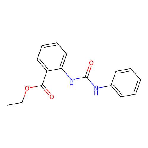 Ethyl 2-[(phenylcarbamoyl)amino]benzoate structure
