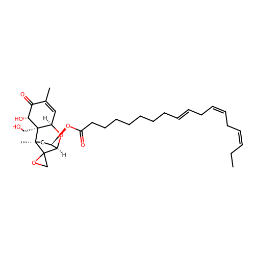 Trichothec-9-en-8-one, 12,13-epoxy-7,15-dihydroxy-3-(((9Z,12Z,15Z)-1-oxo-9,12,15-octadecatrien-1-yl)oxy)-, (3alpha,7alpha)- structure