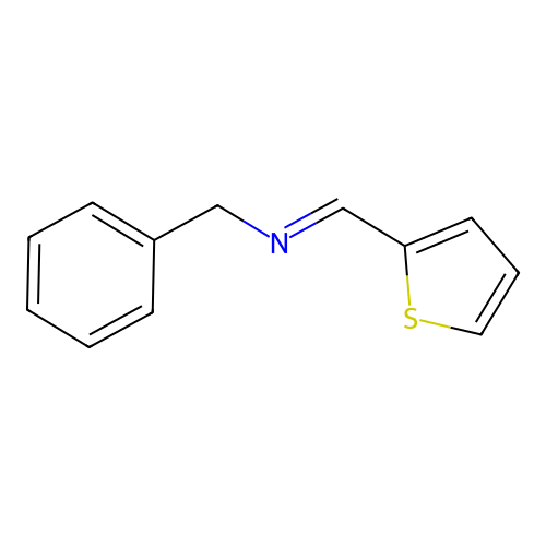 Benzenemethanamine, N-(2-thienylmethylene)- structure