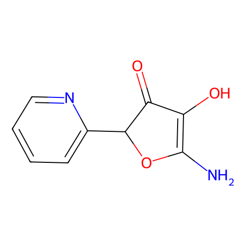 5-Amino-4-hydroxy-2-pyridin-2-ylfuran-3-one structure