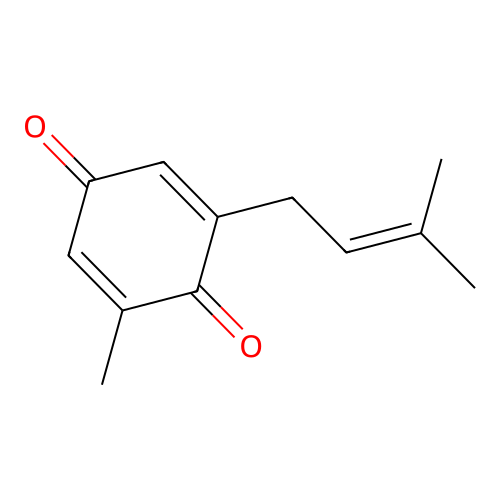 2-Methyl-6-(3-methyl-2-butenyl)benzo-1,4-quinone structure