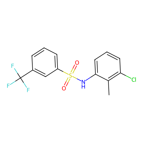 N-(3-chloro-2-methylphenyl)-3-(trifluoromethyl)benzenesulfonamide structure