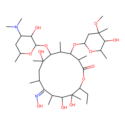Erythromycin A oxime structure