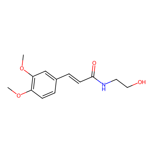 Cinnamamide, 3,4-dimethoxy-N-(2-hydroxyethyl)- structure