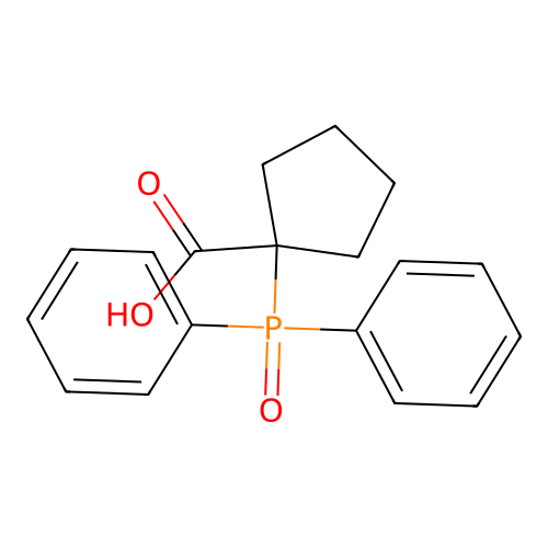 1-(Diphenylphosphoryl)cyclopentanecarboxylic acid structure