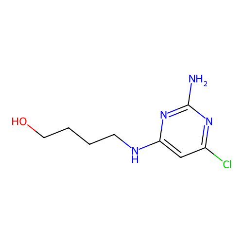 4-[(2-Amino-6-chloropyrimidin-4-yl)amino]butan-1-ol structure