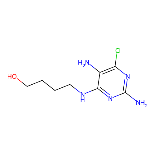 4-[(2,5-Diamino-6-chloropyrimidin-4-yl)amino]butan-1-ol structure