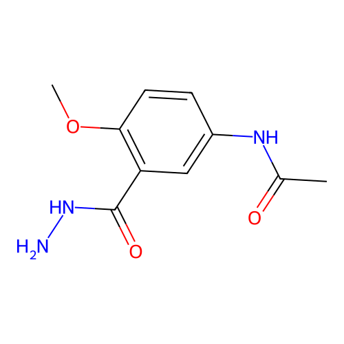 N-[3-(hydrazinecarbonyl)-4-methoxyphenyl]acetamide structure