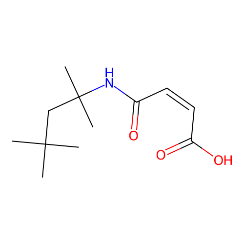 (Z)-4-oxo-4-(2,4,4-trimethylpentan-2-ylamino)but-2-enoic acid structure