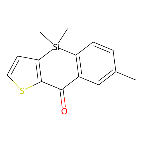4,4,7-trimethylbenzo[5,6]silino[3,2-b]thiophen-9(4H)-one structure
