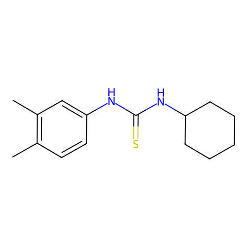 1-Cyclohexyl-3-(3,4-dimethylphenyl)thiourea structure