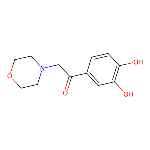 3',4'-Dihydroxy-2-morpholinoacetophenone structure