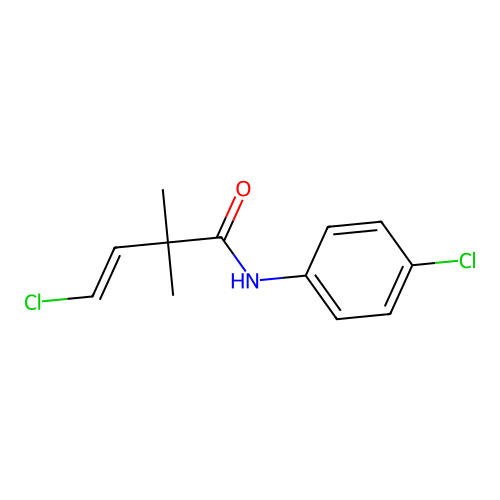 3-Butenamide, 4-chloro-N-(4-chlorophenyl)-2,2-dimethyl-, (E)- structure