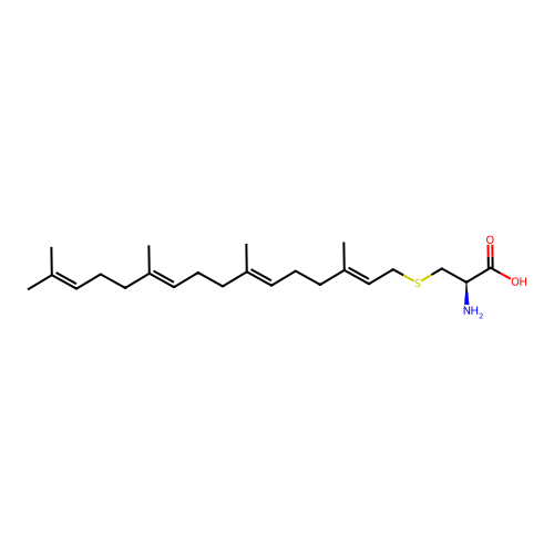 S-((2E,6E,10E)-3,7,11,15-Tetramethyl-2,6,10,14-hexadecatetraen-1-yl)-L-cysteine structure