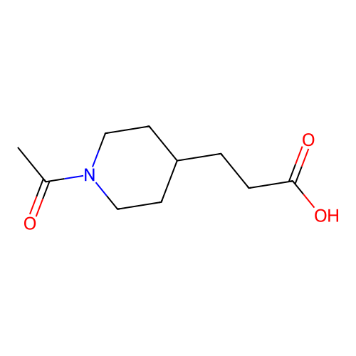 3-(1-Acetylpiperidin-4-yl)propanoic acid structure