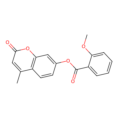 4-methyl-2-oxo-2H-chromen-7-yl 2-methoxybenzoate structure
