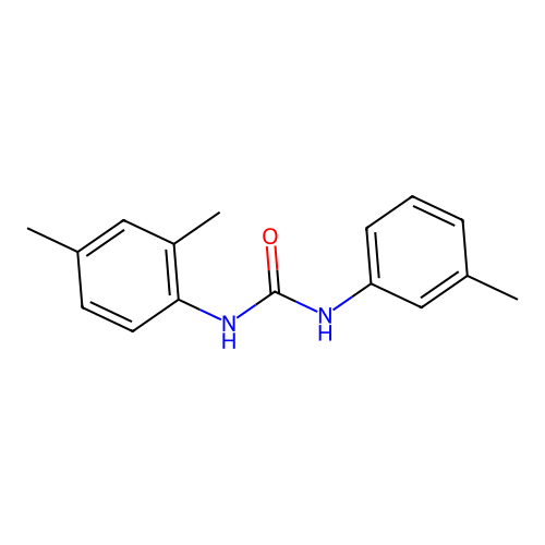 N-(2,4-dimethylphenyl)-N'-(3-methylphenyl)urea structure