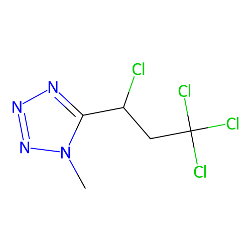 1-methyl-5-(1,3,3,3-tetrachloropropyl)-1H-tetrazole structure