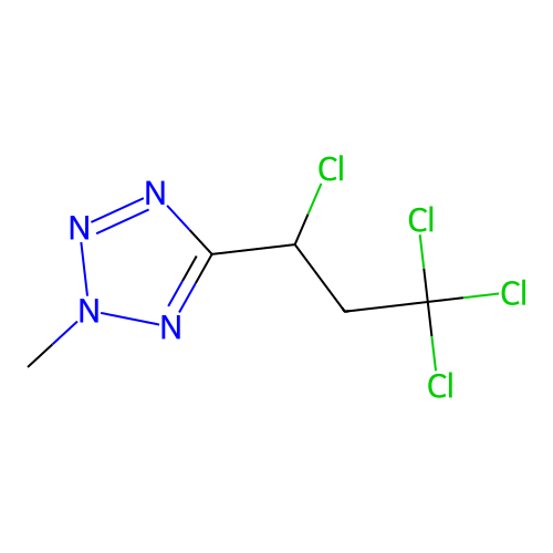 2-methyl-5-(1,3,3,3-tetrachloropropyl)-2H-tetrazole structure