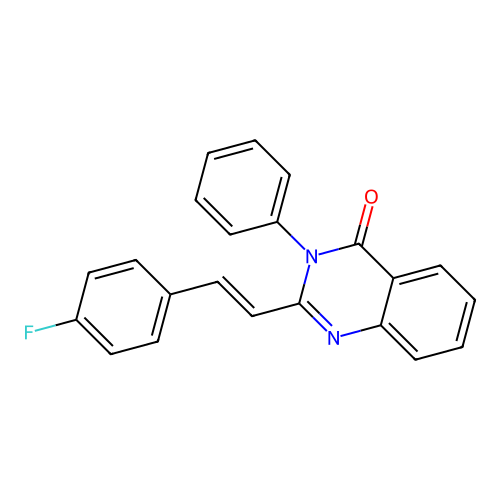 2-[(E)-2-(4-fluorophenyl)ethenyl]-3-phenylquinazolin-4-one structure