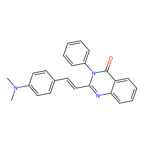 (E)-2-(4-(dimethylamino)styryl)-3-phenylquinazolin-4(3H)-one structure