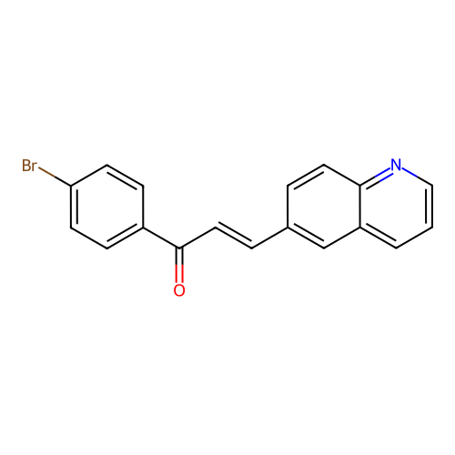 1-(4-Bromophenyl)-3-(6-quinolinyl)-2-propen-1-one structure