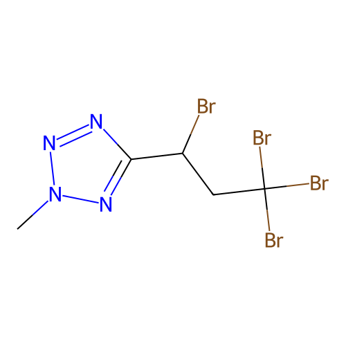 2-methyl-5-(1,3,3,3-tetrabromopropyl)-2H-tetrazole structure