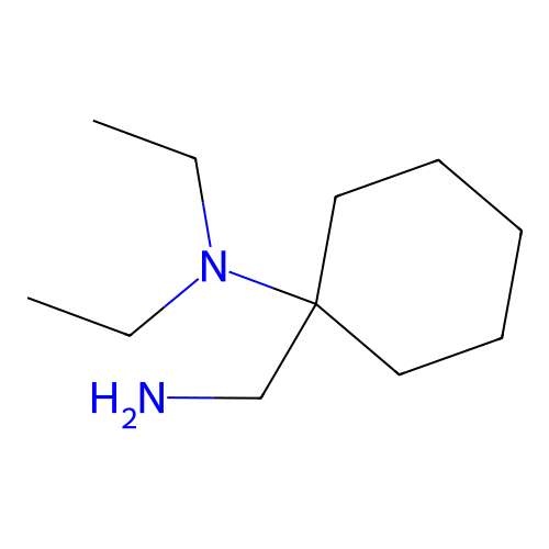1-(aminomethyl)-N,N-diethylcyclohexan-1-amine structure