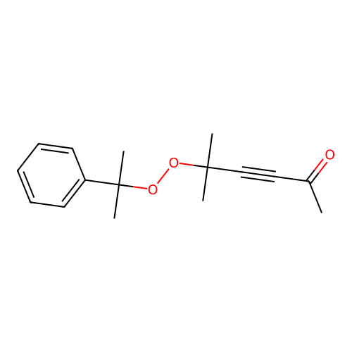 5-Methyl-5-((2-phenylpropan-2-yl)peroxy)hex-3-yn-2-one structure