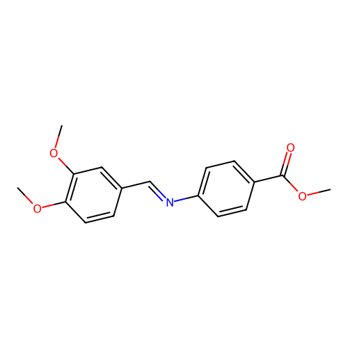 methyl 4-{[(E)-(3,4-dimethoxyphenyl)methylidene]amino}benzoate structure