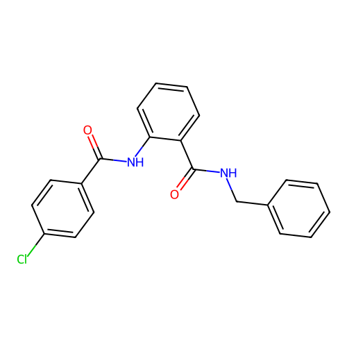 N-benzyl-2-[(4-chlorobenzoyl)amino]benzamide structure