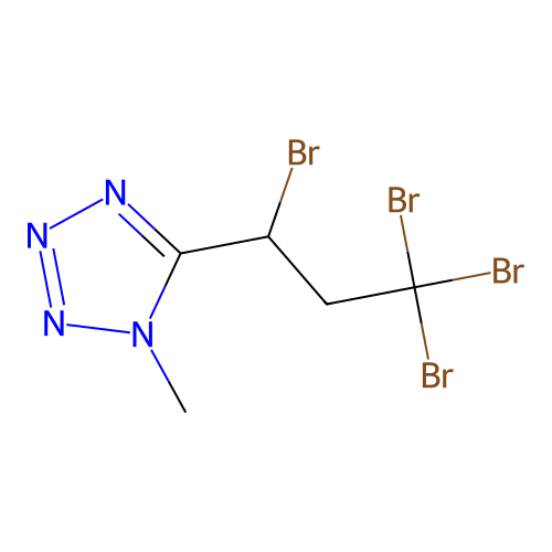 1-methyl-5-(1,3,3,3-tetrabromopropyl)-1H-tetrazole structure