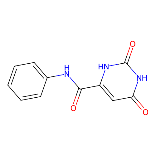 2,6-dioxo-N-phenyl-1,2,3,6-tetrahydropyrimidine-4-carboxamide structure
