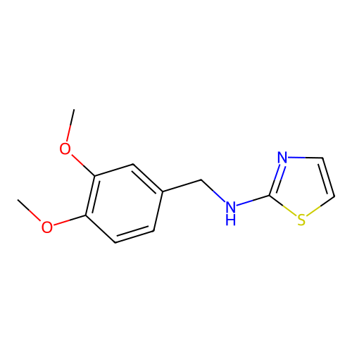 (3,4-Dimethoxy-benzyl)-thiazol-2-yl-amine structure