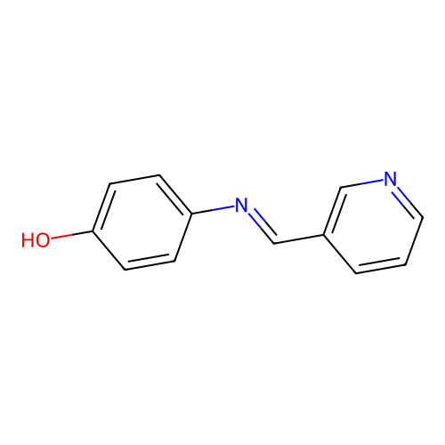 3-(4-Hydroxyphenyliminomethyl)pyridine structure