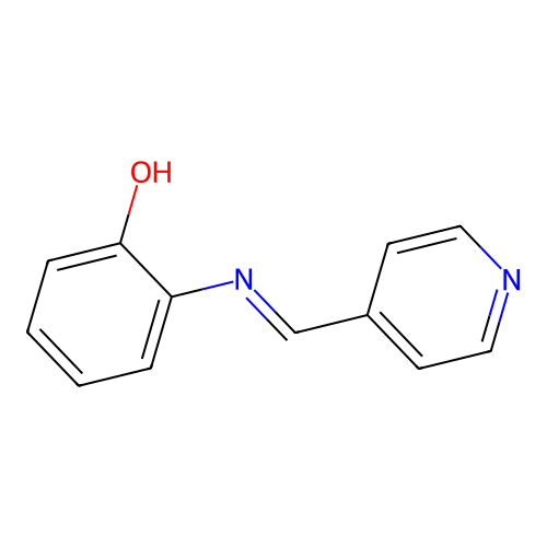 (e)-2-((Pyridin-4-ylmethylene)amino)phenol structure