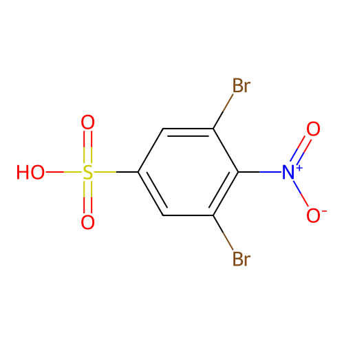 3,5-Dibromo-4-nitrobenzenesulfonic acid structure