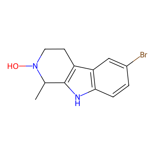 6-Bromo-2-hydroxy-1-methyl-1,3,4,9-tetrahydropyrido[3,4-b]indole structure