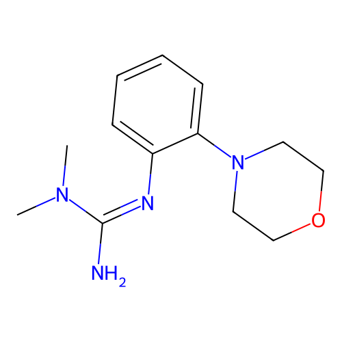 1,1-Dimethyl-2-(2-morpholinophenyl)guanidine structure