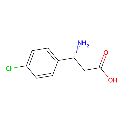 (βR)-β-氨基-4-氯苯丙酸 structure