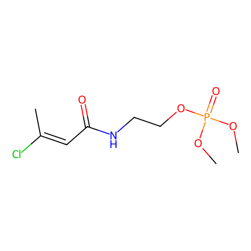 2-Chloro-3-(ethylamino)-1-methyl-3-oxo-1-propenyl dimethyl phosphate structure